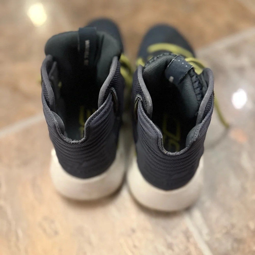 ❤️Under Armour Stephen Curry SC High-Top Basketball Shoes Navy Lime Sneakers
